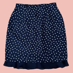 Navy and white polkadot midi skirt Vice Versa 9/10 – Classic retro style